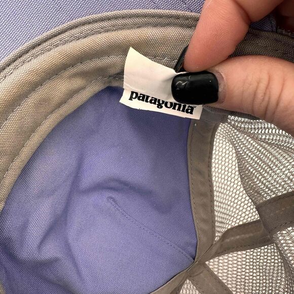 Patagonia Lavender Unisex Logo Patch Adjustable Strap Mesh Hat One Size - Picture 9 of 9